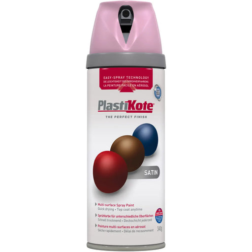 PlastiKote Twist & Spray Paint 400ml Cameo Pink Satin