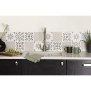 Stax d-c-fix® Self Adhesive Wall Tile Jamila Olive 15cm x 15cm / Pack Of 6