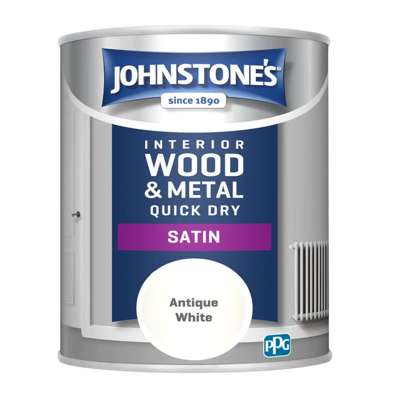 Johnstone's Quick Dry Satin 750ml Antique White