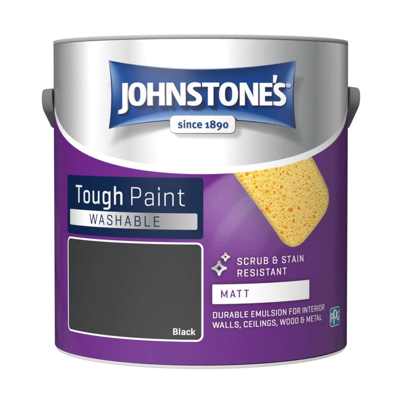 Johnstone's Washable Matt 2.5L Black