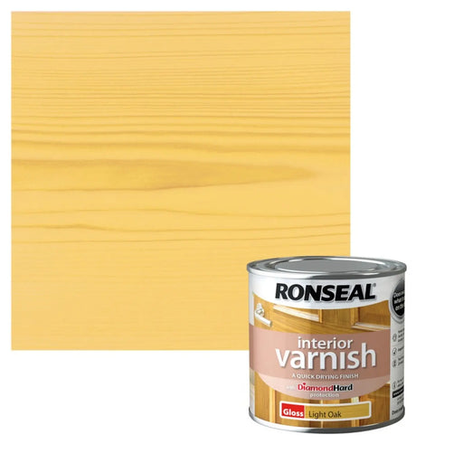 Ronseal Interior Varnish Gloss 250ml Light Oak