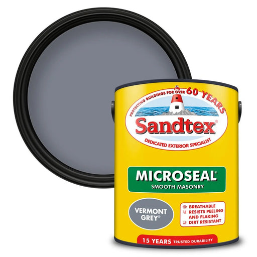 Sandtex Smooth Masonry Paint 5L Vermont Grey