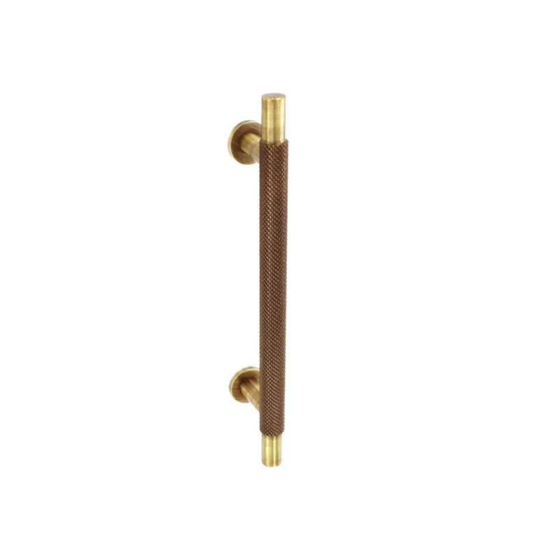 Smiths Architectural Cross Knurled Handle 128mm Antique Brass