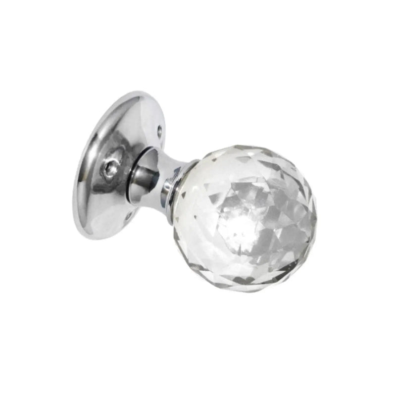 Securit Glass Ball Mortice Knobs CP 60mm