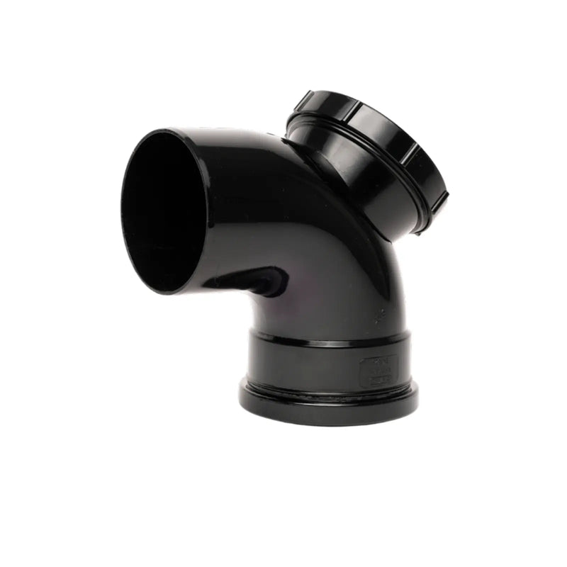 Davant Single Socket Access 92.5°Bend Black 110mm