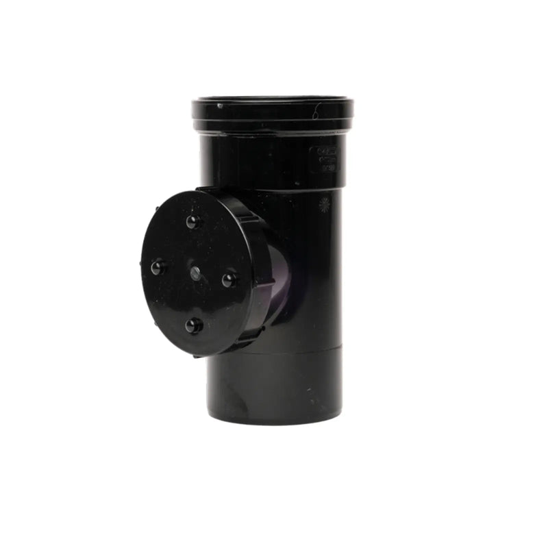 Davant Single Socket Access Pipe Black 110mm