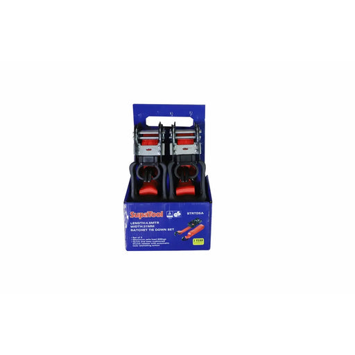 SupaTool Ratchet Tie Down Set 4.5m x 31mm