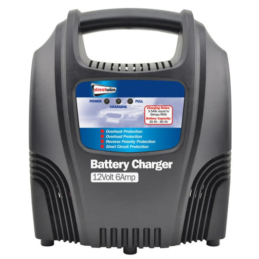 Streetwize Compact Battery Charger 6amp 12v