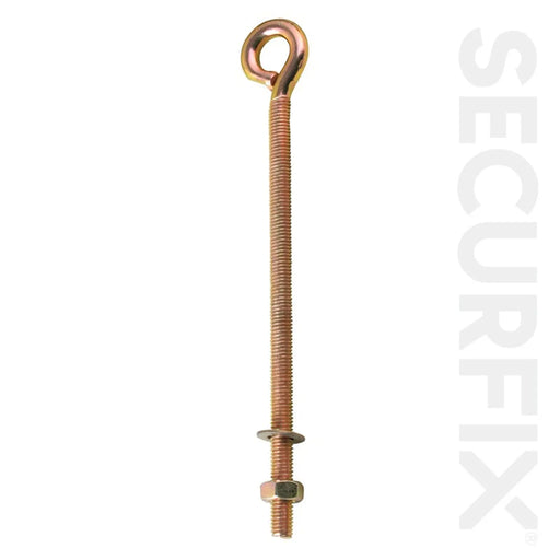 Securfix Eye Bolt Zinc Plated M6X100mm 5 Pack