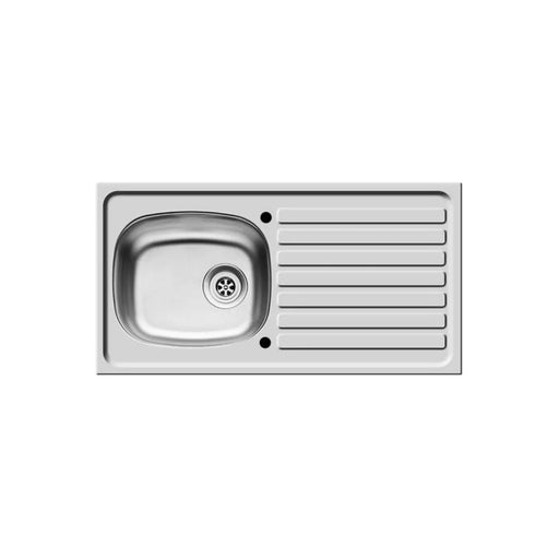 Pyramis Single Bowl Reversible Stainless Steel Sink 940mm x 490mm