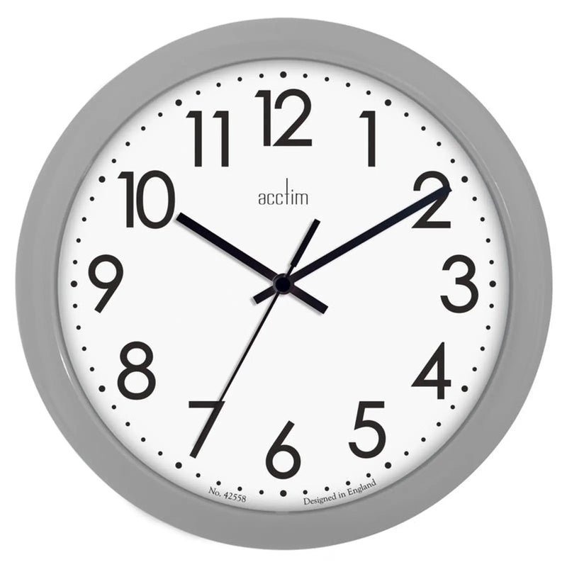 Acctim Abingdon Wall Clock Grey 25.5cm
