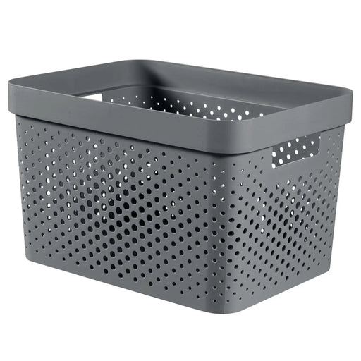 Curver Recycled Infinity Dots Box 17L Dark Grey
