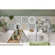 Stax d-c-fix® Self Adhesive Wall Tile Alia Olive 15cm x 15cm / Pack Of 6