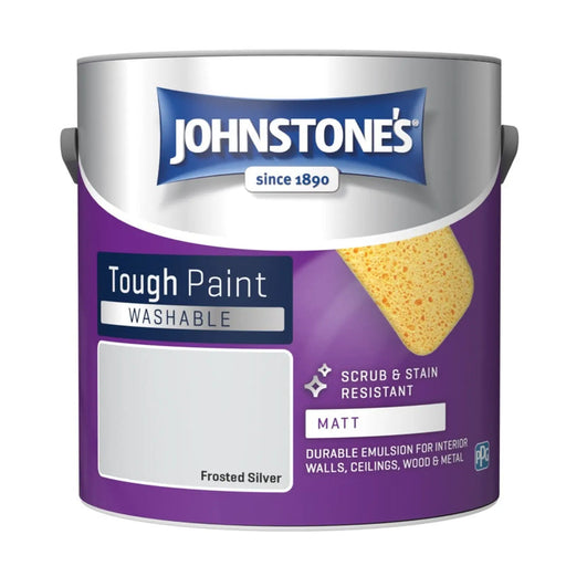 Johnstone's Washable Matt 2.5L Frosted Silver