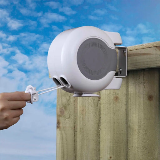SupaHome Retractable Clothes Line 30m - Double Line Reel