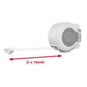 SupaHome Retractable Clothes Line 30m - Double Line Reel