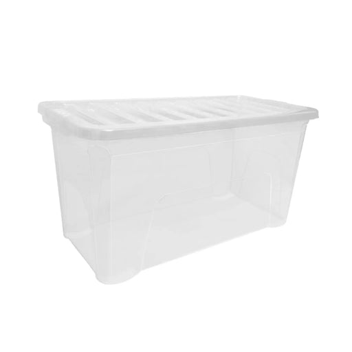 TML Clear Storage Box With Lid 110L