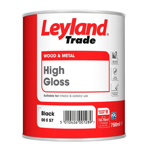 Leyland Trade High Gloss Black 750ml