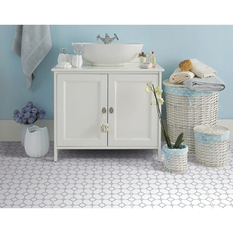 Stax d-c-fix® Self Adhesive Floor Tiles 11 Piece 1sqm Bloomy Grids