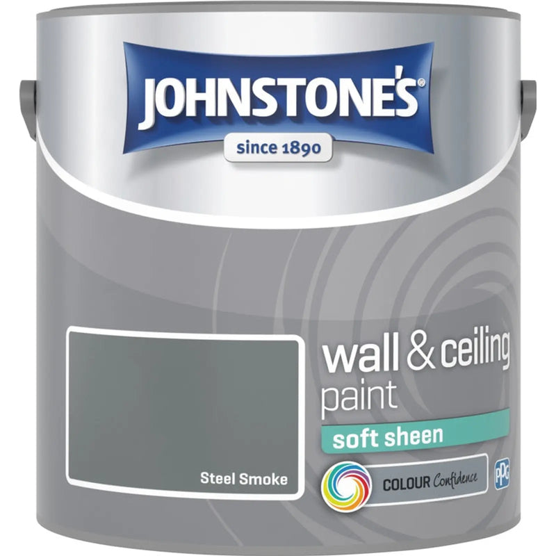 Johnstone's Wall & Ceiling Soft Sheen 2.5L Steel Smoke