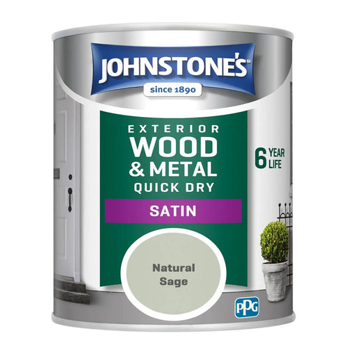 Johnstone's Exterior Quick Dry Satin 750ml Natural Sage