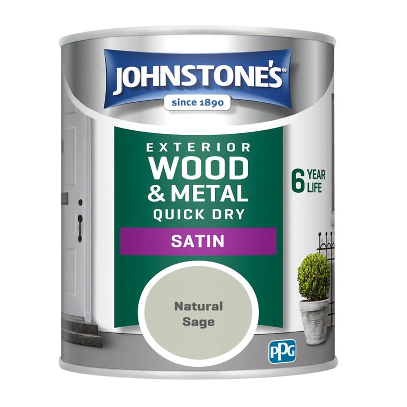 Johnstone's Exterior Quick Dry Satin 750ml Natural Sage