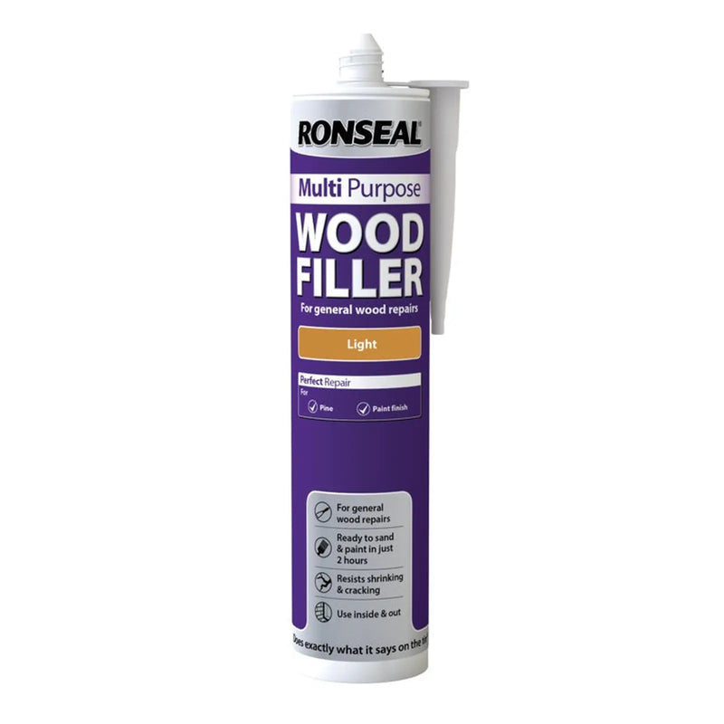 Ronseal Multi Purpose Wood Filler Cartridge 310ml Light