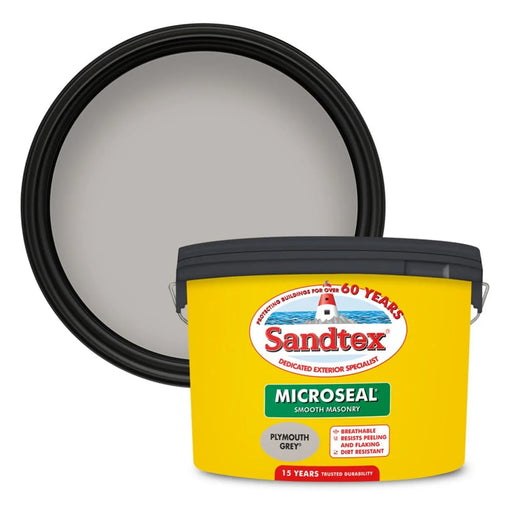 Sandtex Smooth Masonry Paint 10L Plymouth Grey