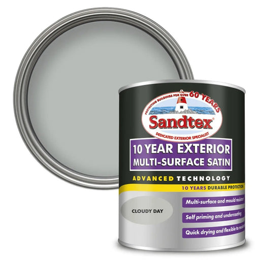 Sandtex 10 Year Exterior Multi Surface Satin 750ml Cloudy Day