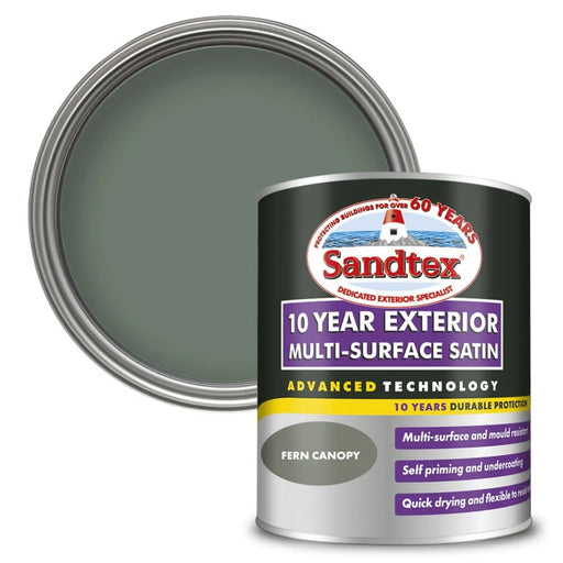 Sandtex 10 Year Exterior Multi Surface Satin 750ml Fern Canopy