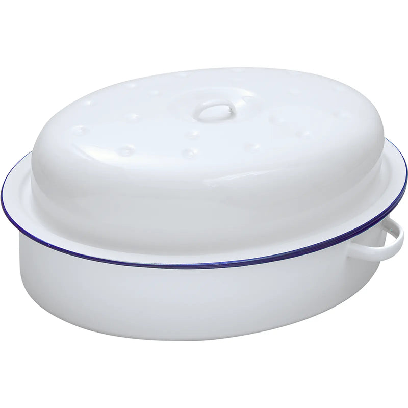 Falcon Falcon Oval Roaster - Traditional White 26cm x 19cm x 13D
