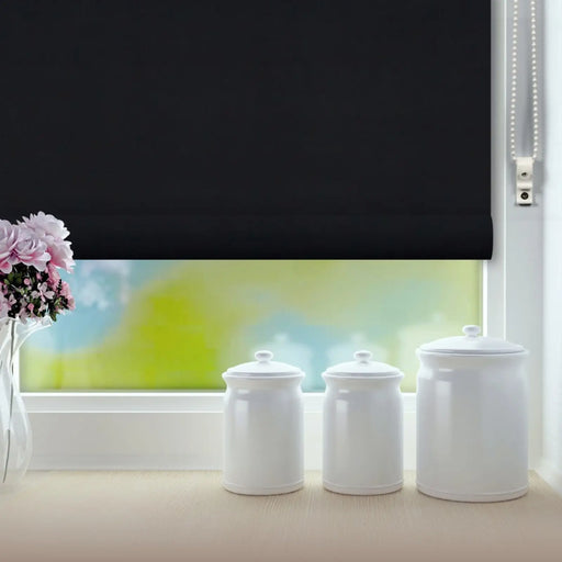 RENAISSANCE Classic Roller Blind Black 120cm
