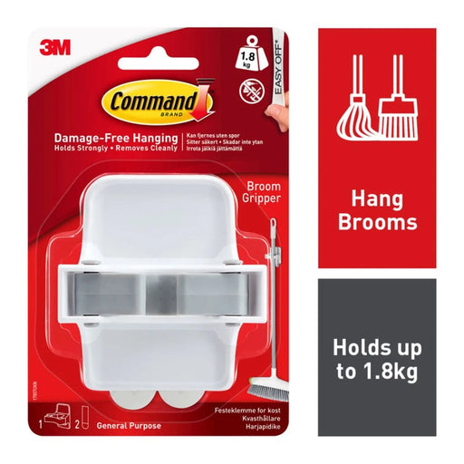 Stax Command™ Broom Gripper 1 Hook, 2 Strips