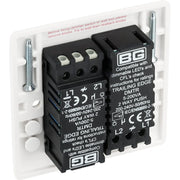 BG White Moulded Double 2 Way Dimmer Switch 200w