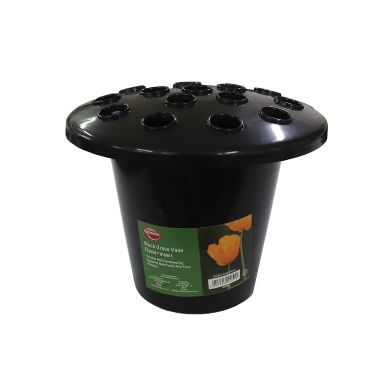 Ambassador Black Grave Vase Flower Insert