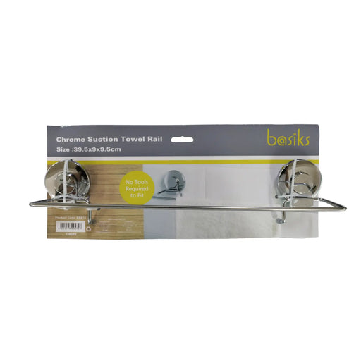 Basiks Suction Towel Rail Chrome