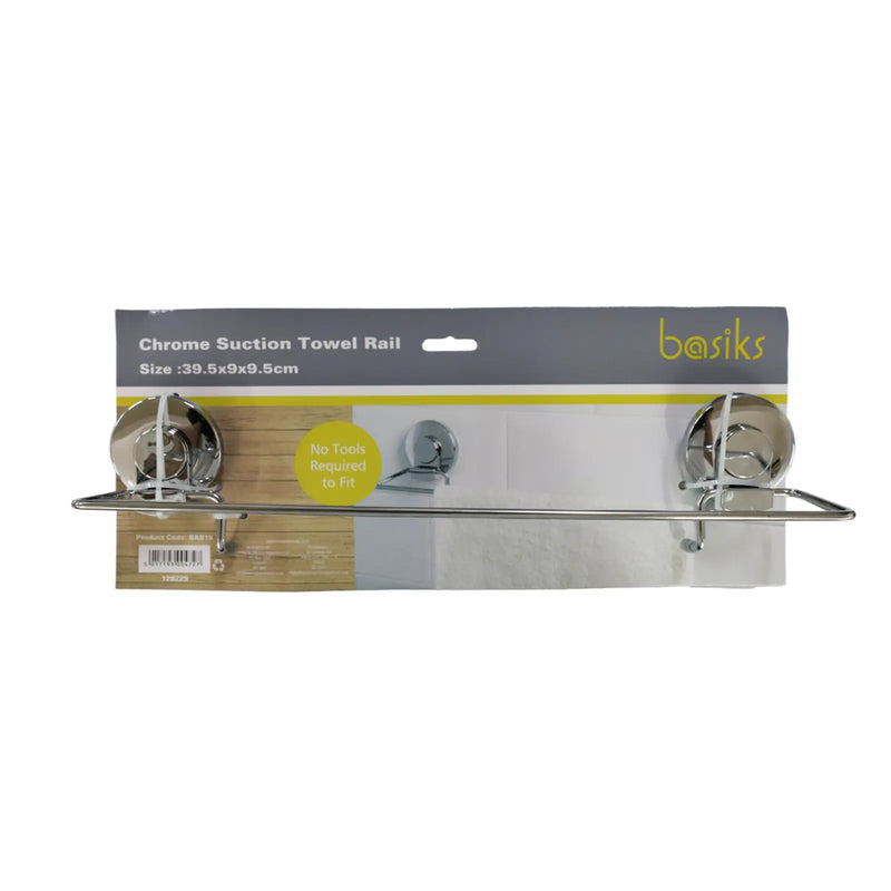 Basiks Suction Towel Rail Chrome