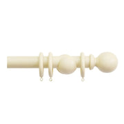 Jones Interiors Shore 35mm Wood Curtain Pole Kit Ghost 240cm