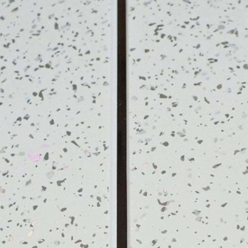 Giavani Ceiling Panel 2700 x 250 x 9.5mm White Sparkle & Chrome Pack 5