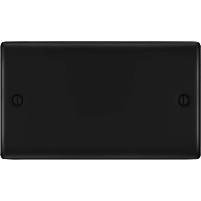 BG Double Blank Plate Matt Black
