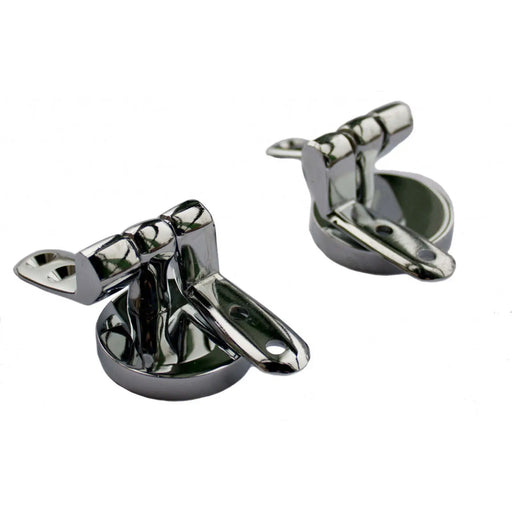 Oracstar Toilet Seat Hinges - Wooden Chrome Plated