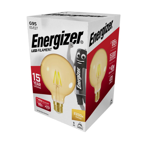 Energizer Filament LED G95 E27 Dimmable 5w 470lm