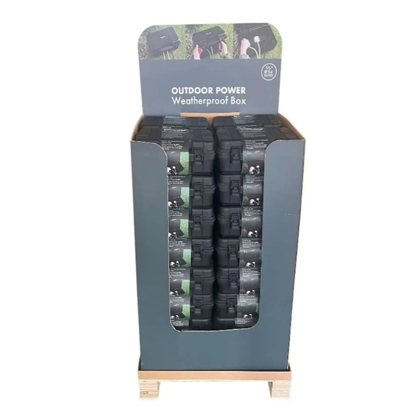 Securlec Waterproof Box With 4 Gang 10m Extension Lead IP54 Display Unit of 32