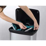 Curver Deco Black & Silver Pedal Bin 50L