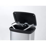 Curver Deco Black & Silver Pedal Bin 50L