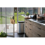 Curver Deco Black & Silver Pedal Bin 50L