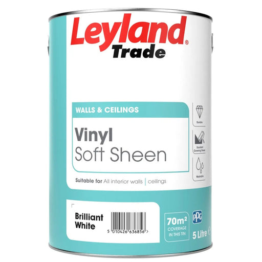 Leyland Trade Vinyl Soft Sheen 5L Brilliant White
