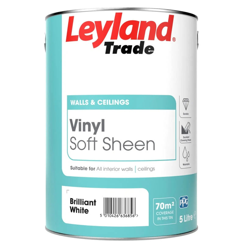 Leyland Trade Vinyl Soft Sheen 5L Brilliant White