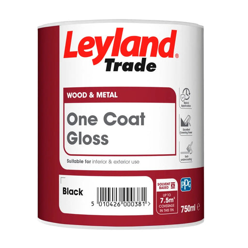 Leyland Trade One Coat Gloss 750ml Black