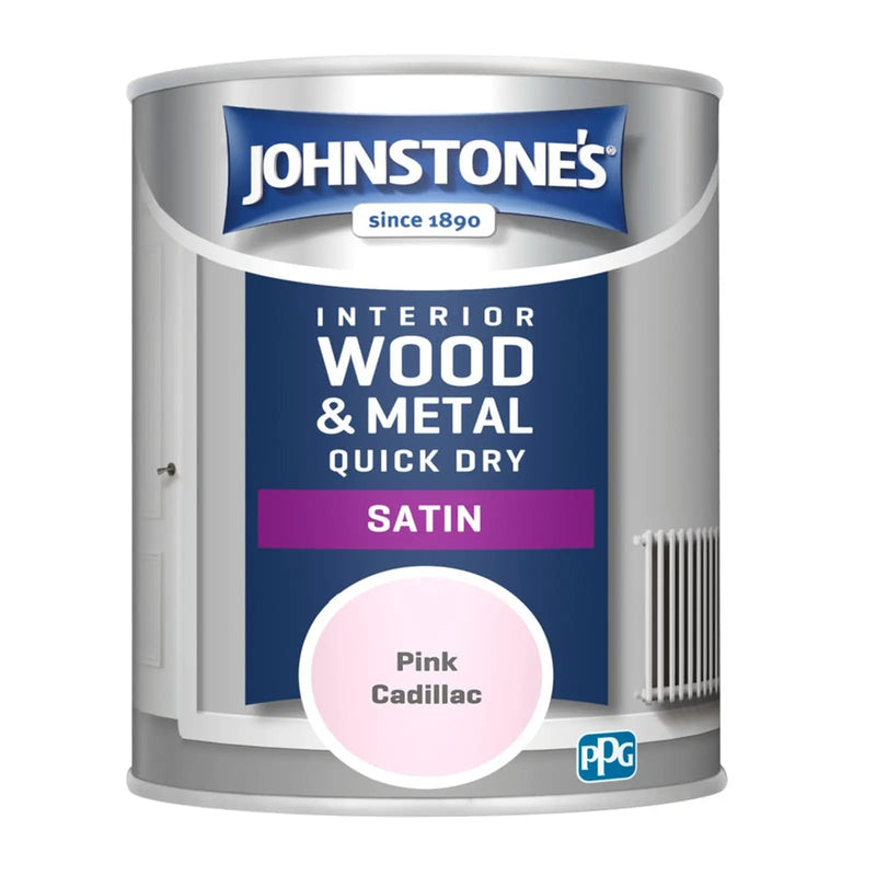 Johnstone's Quick Dry Satin 750ml Pink Cadillac